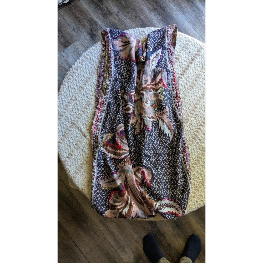 Handmade Floral Pattern Infinity Boho Cowl Scarf Knit Gift